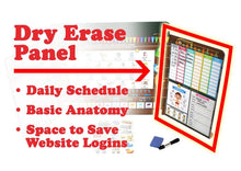 Load image into Gallery viewer, Dry Erase Scheduling Panel on ESL Remote Learning Cubby
