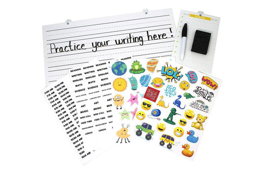 Whiteboard and Sticker Accessories for the Remote Learning Cubby