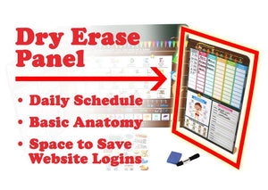 Dry Erase Scheduling Panel on ESL Remote Learning Cubby